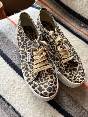 Superga Platform Leopard Print Sneaker 39.5